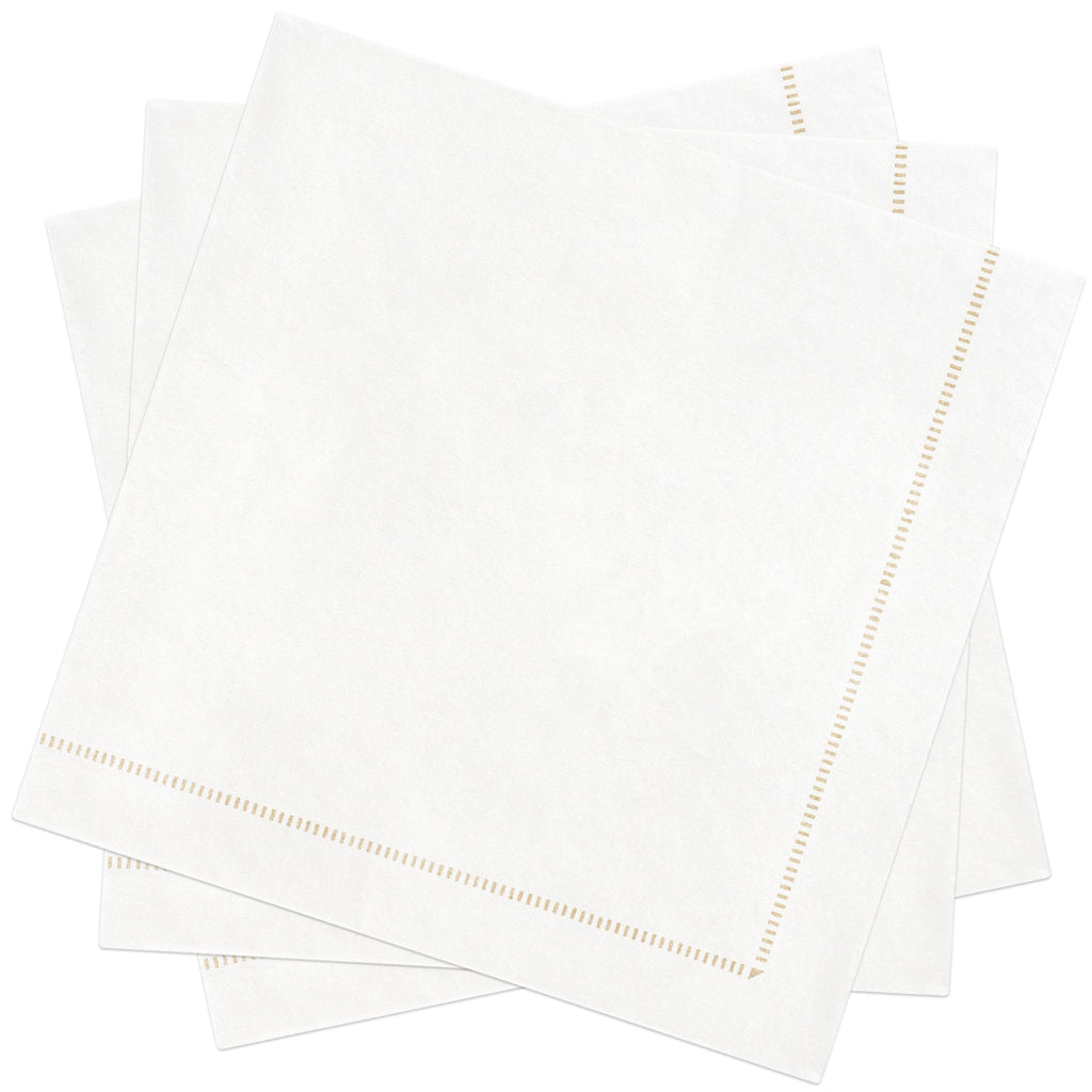 Pack 25 single use napkins 40x40 - BIO BAMBOO® FRAME GOLD