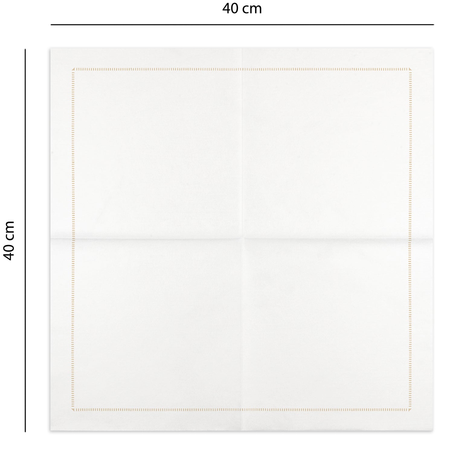 Pack 25 single use napkins 40x40 - BIO BAMBOO® FRAME GOLD