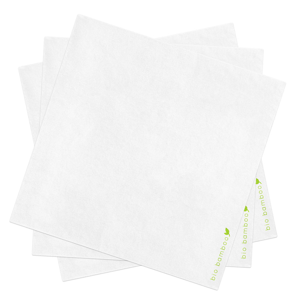 Pack 25 single use napkins 40x40 - BIO BAMBOO® WHITE