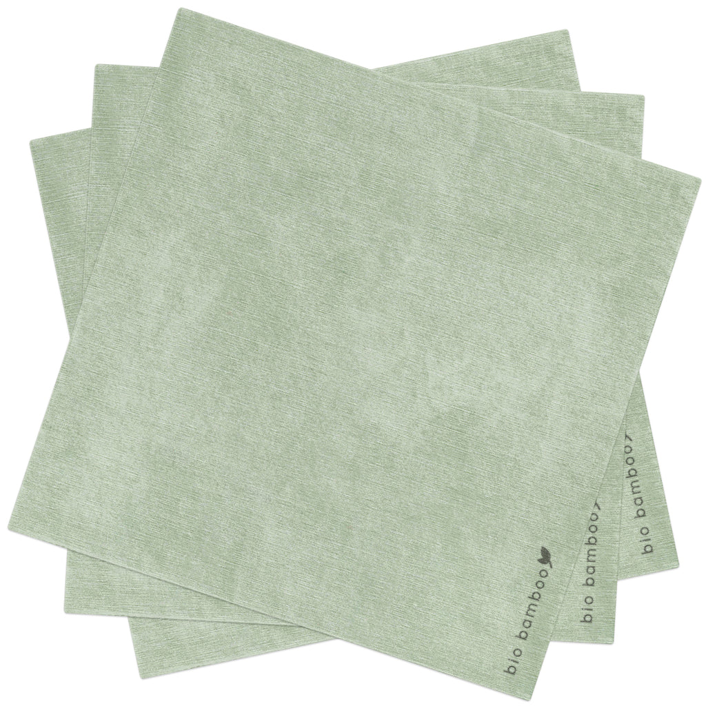 Pack 25 single use napkins 40x40 - BIO BAMBOO® OLIVE GREEN