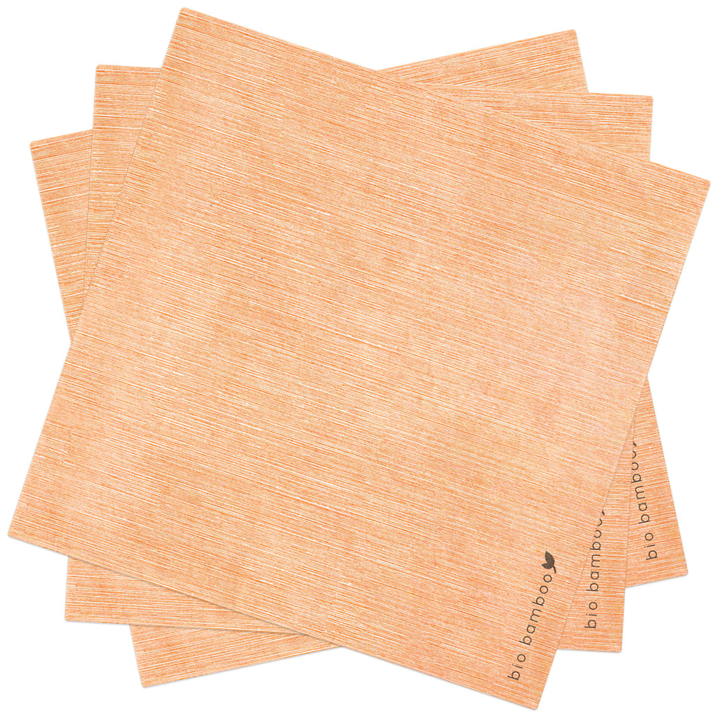 Pack 25 single use napkins 40x40 - BIO BAMBOO® ORANGE