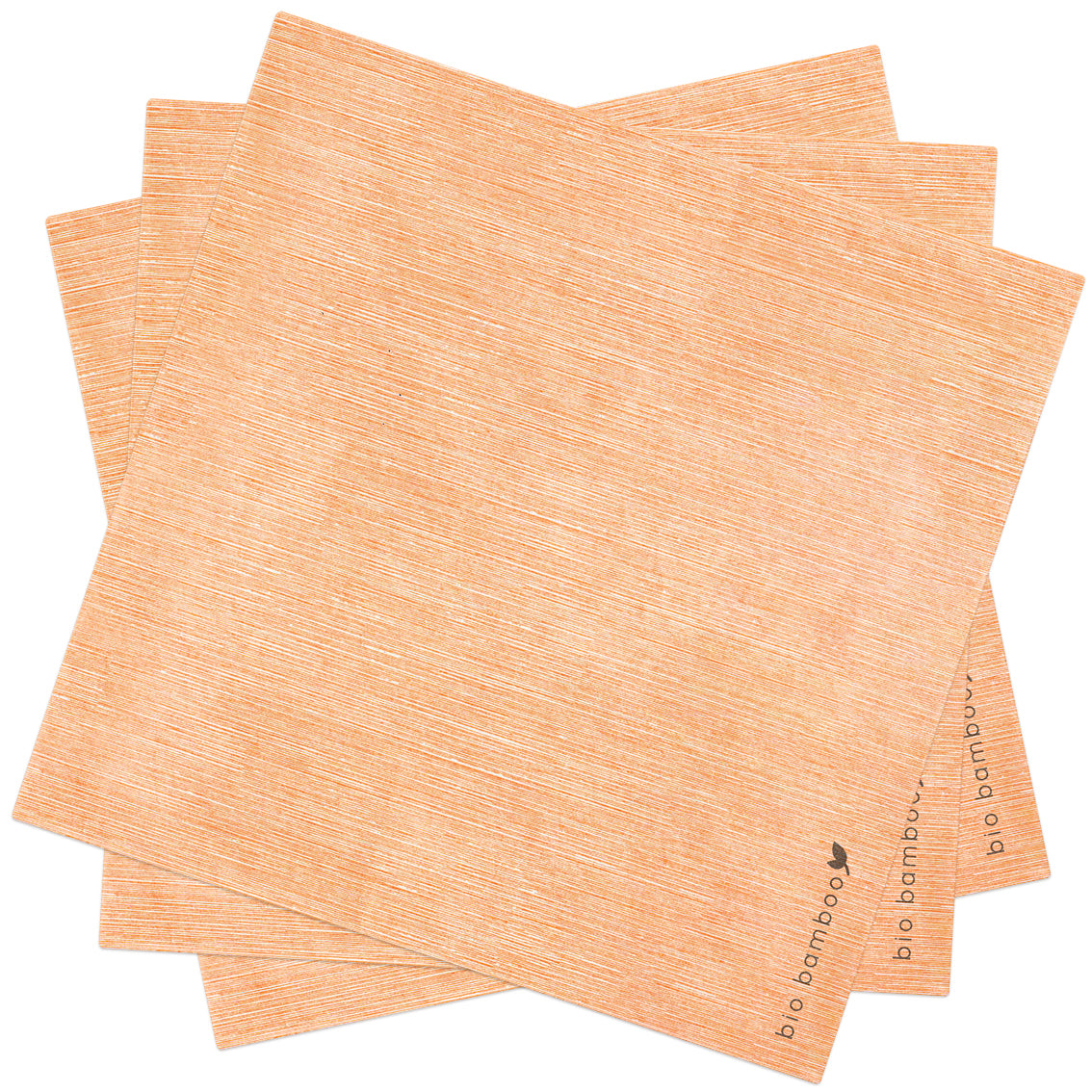 Pack 25 single use napkins 40x40 - BIO BAMBOO® ORANGE