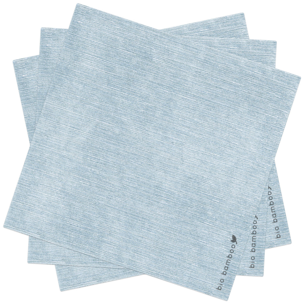 Pack 25 single use napkins 40x40 - BIO BAMBOO® AVIO BLUE