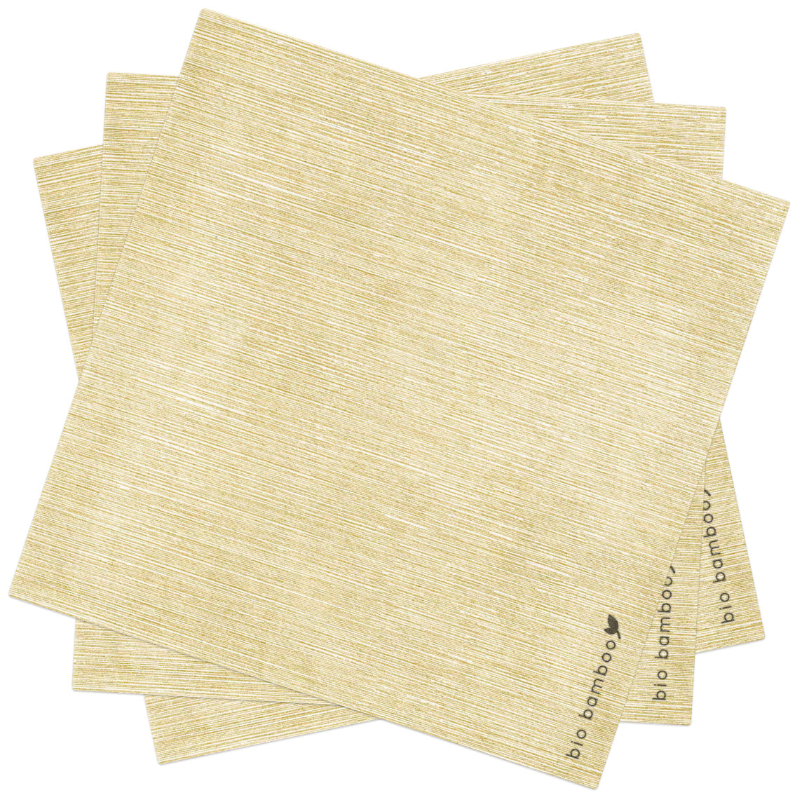 Pack 25 single use napkins 40x40 - BIO BAMBOO® CHAMPAGNE