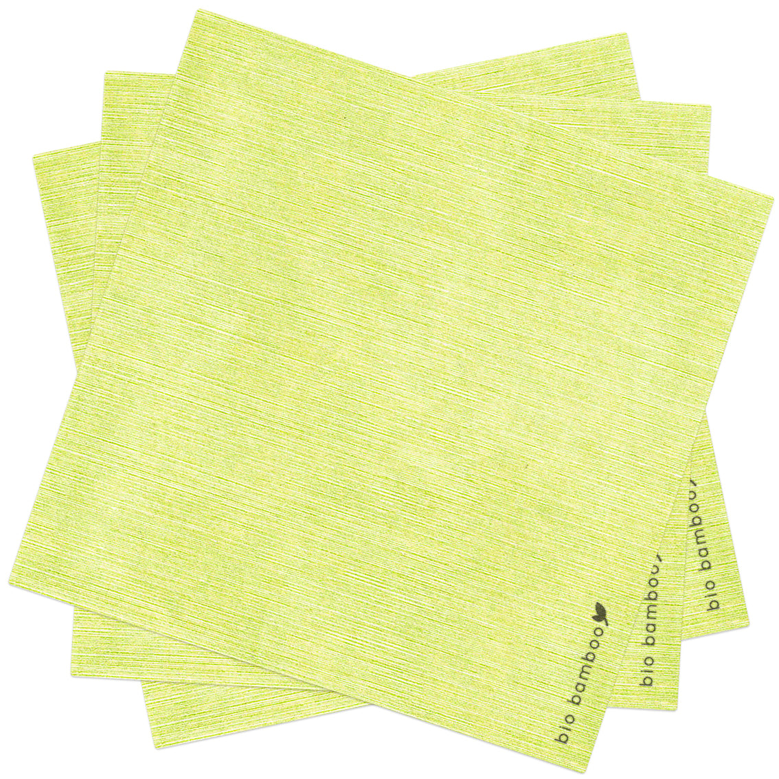 Pack 25 single use napkins 40x40 - BIO BAMBOO® GREEN