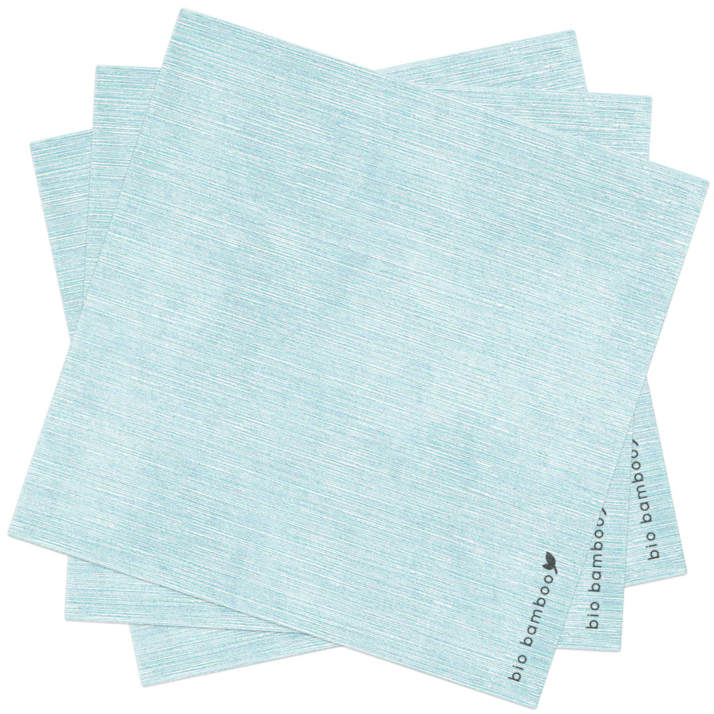 Pack 25 single use napkins 40x40 - BIO BAMBOO® LIGHT BLUE