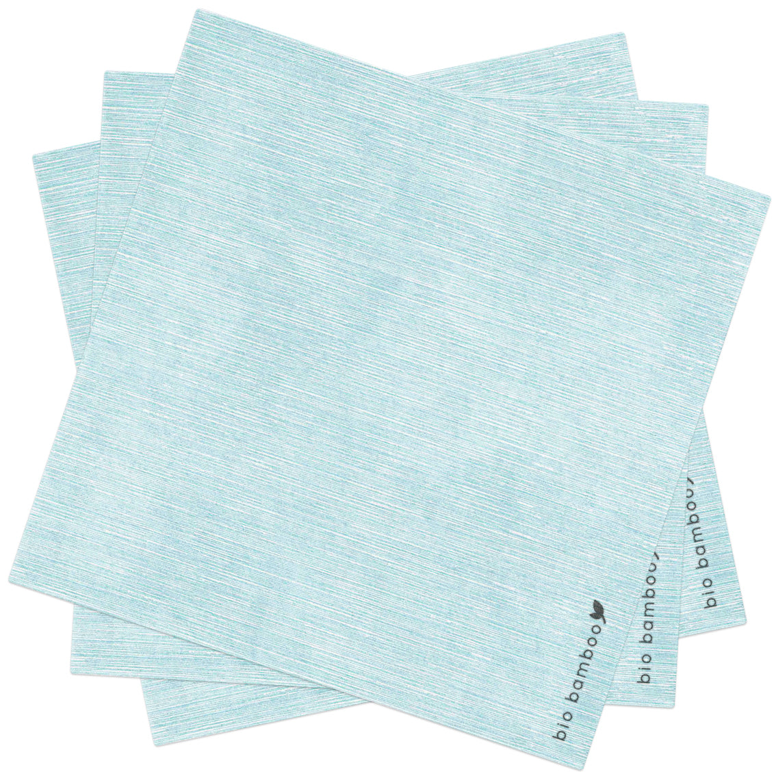 Pack 25 single use napkins 40x40 - BIO BAMBOO® LIGHT BLUE