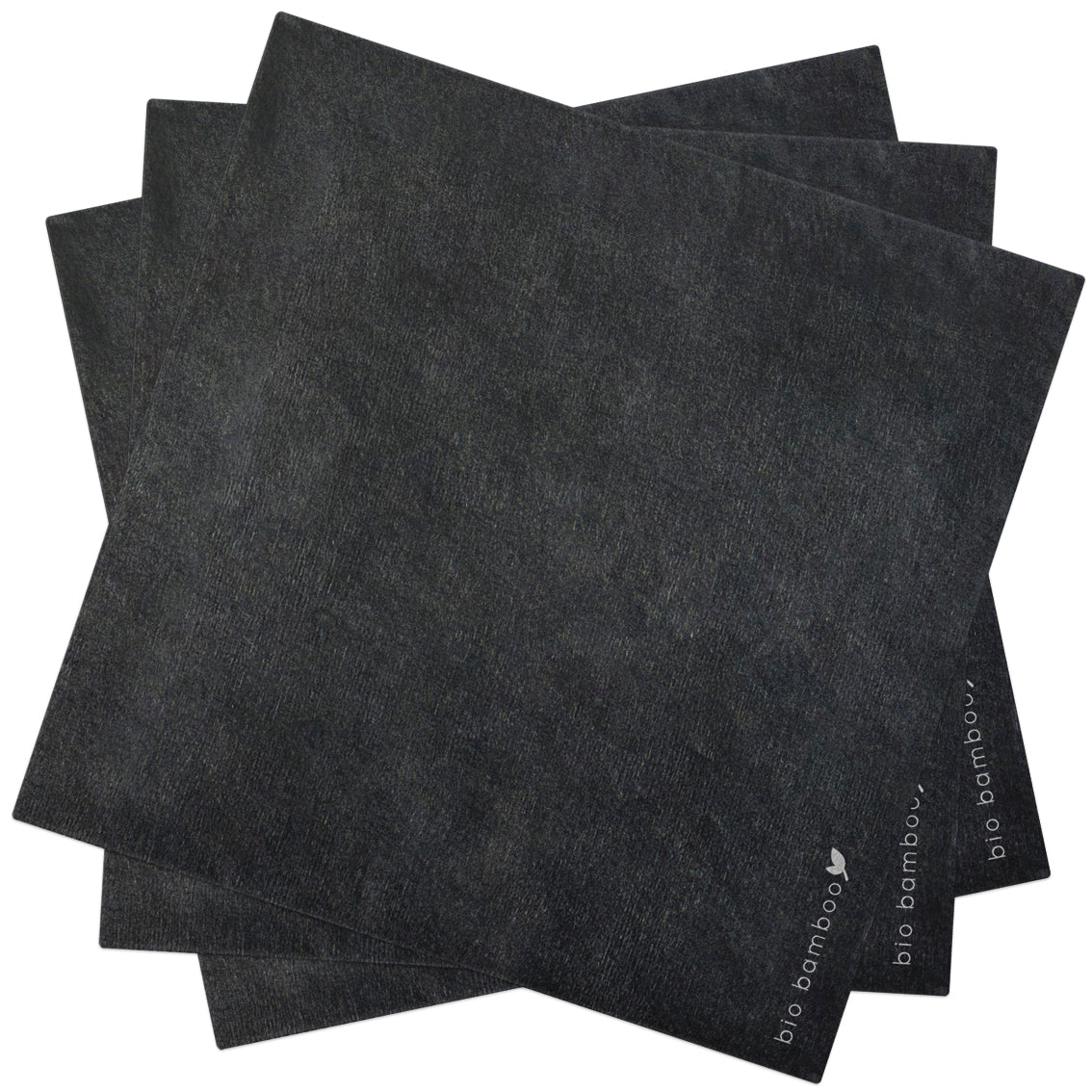 Pack 25 single use napkins 40x40 - BIO BAMBOO® BLACK