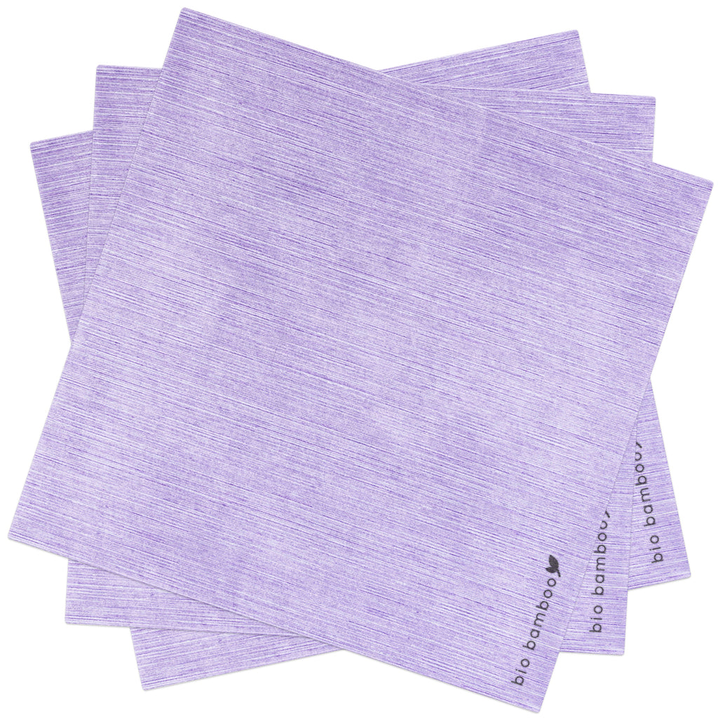 Pack 25 single use napkins 40x40 - BIO BAMBOO® VIOLET