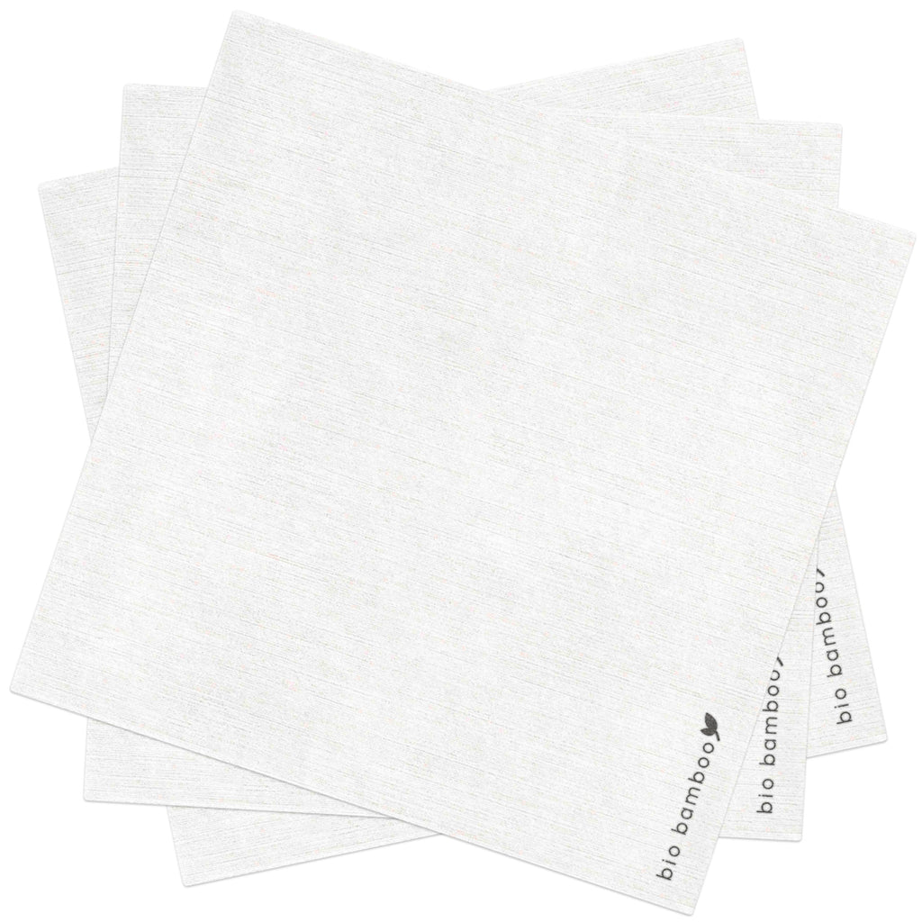 Pack 25 single use napkins 40x40 - BIO BAMBOO® WHITE ICE