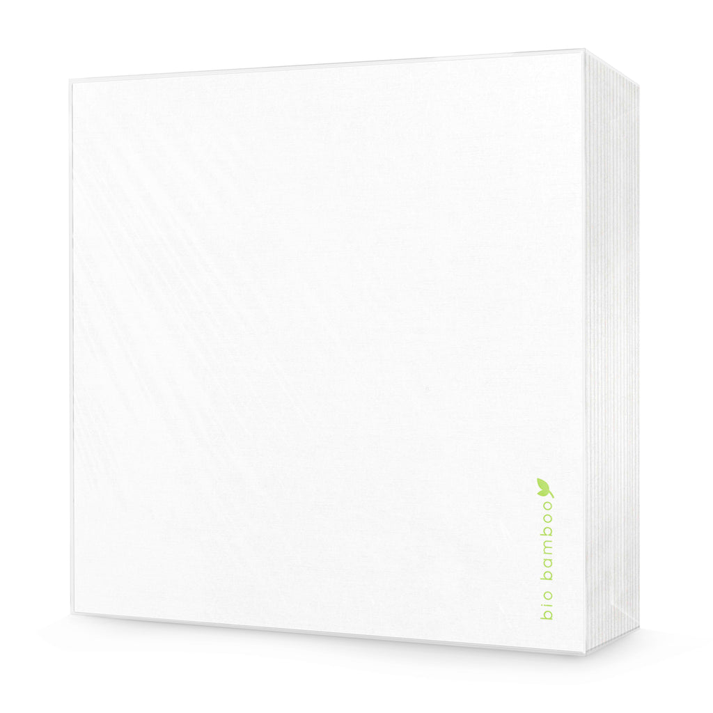 Pack 25 single use napkins 40x40 - BIO BAMBOO® WHITE