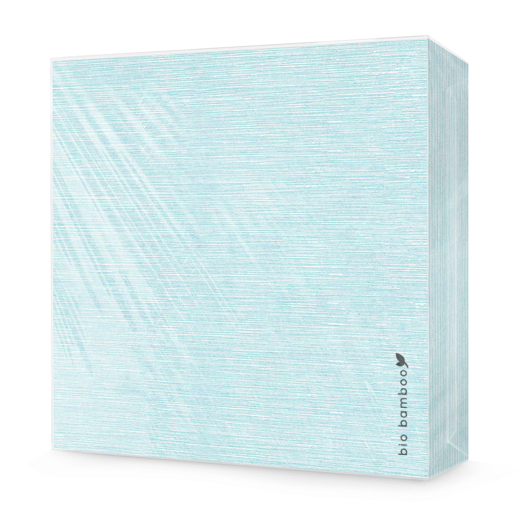 Pack 25 single use napkins 40x40 - BIO BAMBOO® LIGHT BLUE