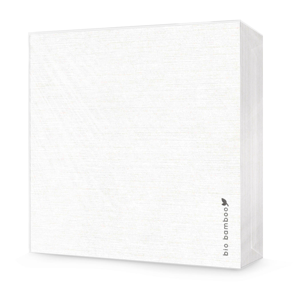 Pack 25 single use napkins 40x40 - BIO BAMBOO® WHITE ICE