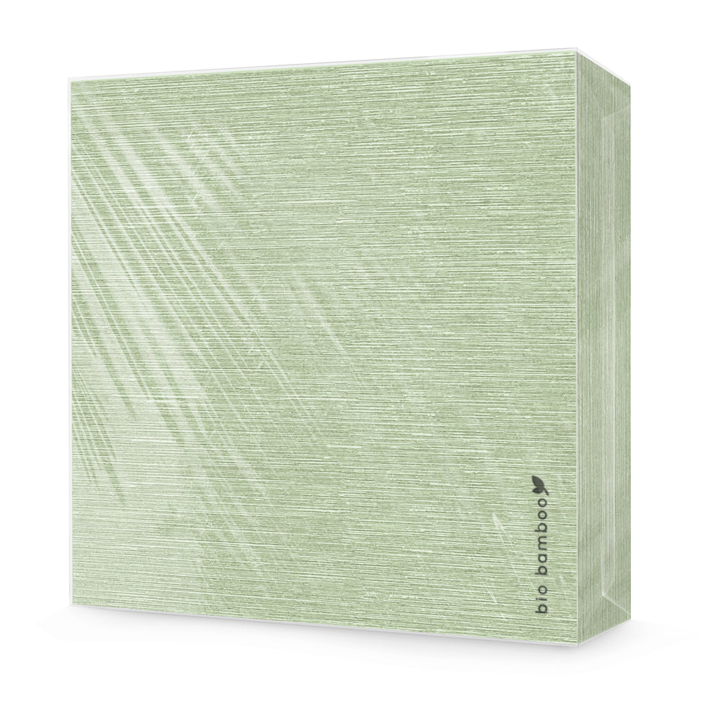 Pack 25 single use napkins 40x40 - BIO BAMBOO® OLIVE GREEN