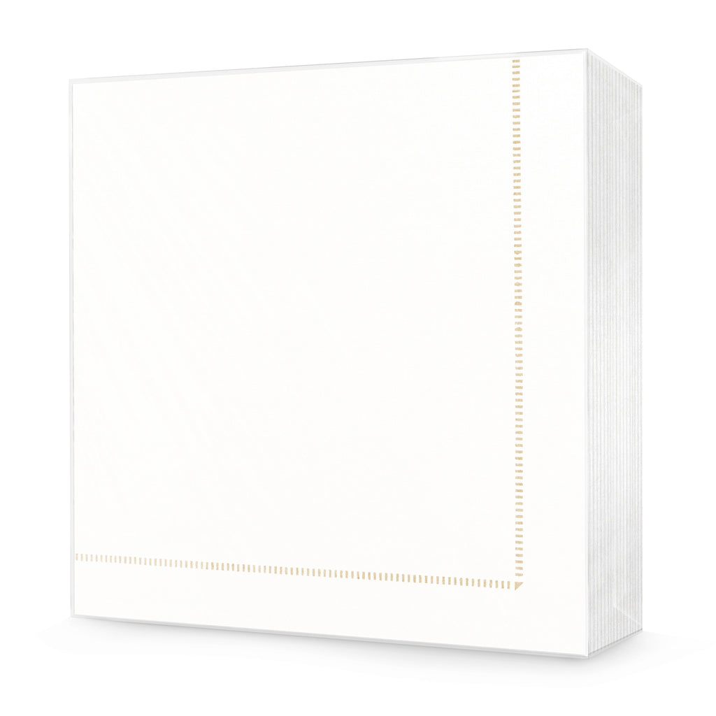 Pack 25 single use napkins 40x40 - BIO BAMBOO® FRAME GOLD